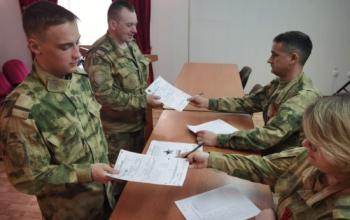 В Тюменской области более 150 росгвардейцев, ветеранов службы и кадетов написали «Диктант Победы»